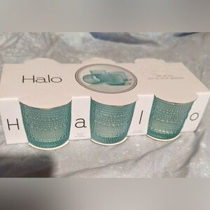 Halo Teal Shot Glasses, Set of 6